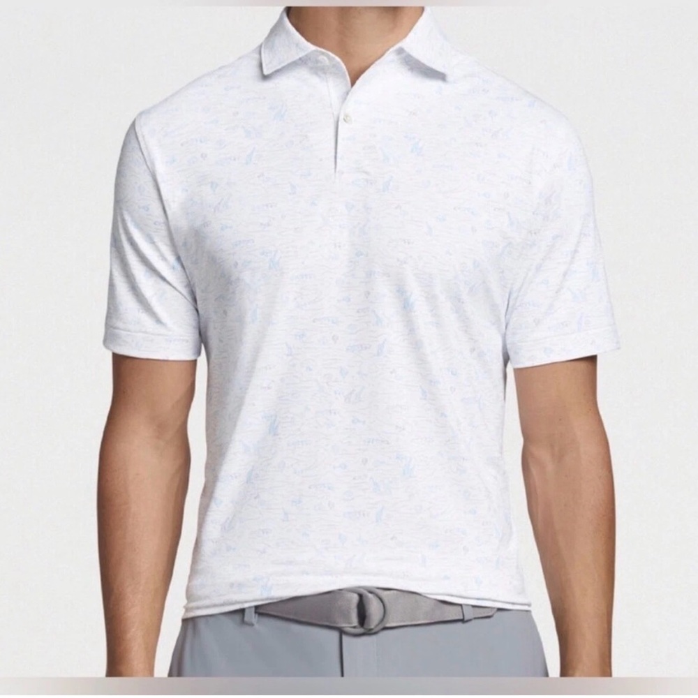 ⚫️⚫️Peter Millar Crown Crafted Safari Flyover Performance Jersey Polo